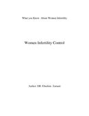 Women Infertility Control