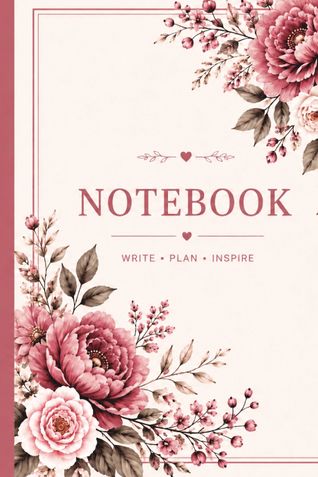 Notebook: Floral lined journal