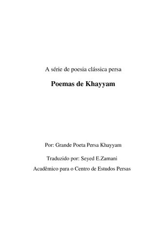 Poemas de Khayyam