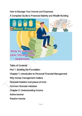 How to manage your income and expenses