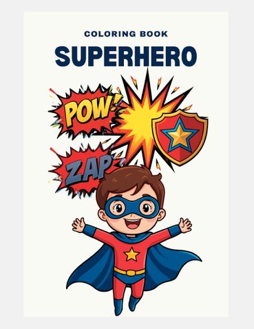 Kids Superhero Coloring Book