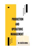 Production And Operations Management