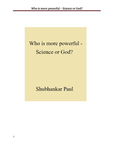 Who is more powerful - Science or God?