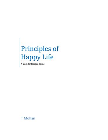 Principles of Happy Life