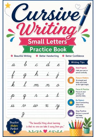 Cursive Writing Practice: Small Letters & Line Patterns