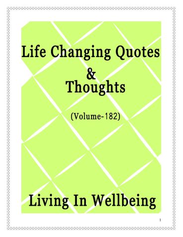 Life Changing Quotes & Thoughts (Volume 182)