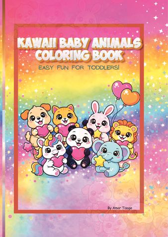 Kawaii baby animals coloring book
