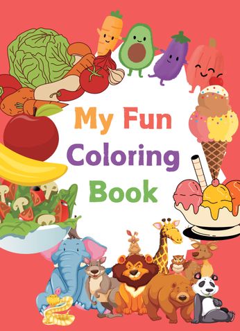 Color and Learn: A Fun-Filled Activity Book for Kids - Coloring and Words Learning Adventure!