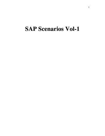 SAP Scenarios Vol-1