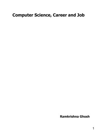 Computer Science,Career and Job