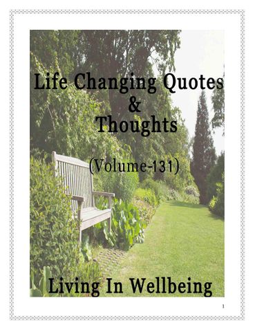Life Changing Quotes & Thoughts (Volume 131)