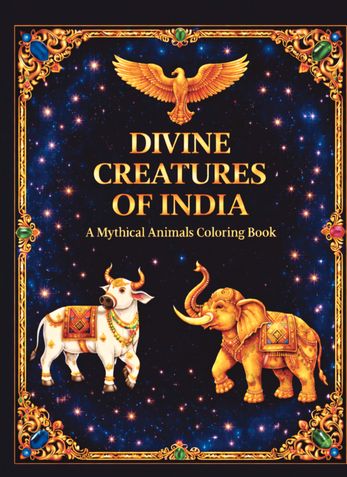 Divine Creatures of India: A Mythical Animals Coloring Book