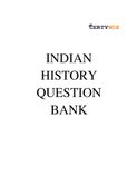 Indian History Question Bank for competitive exams(SSC/UPSC/State PSC/NDA/CDS/Railways/AFCAT)