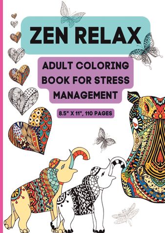 Adult Coloring book Zen Relax
