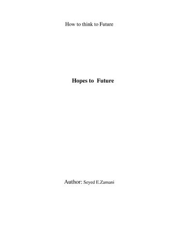 Hopes to  Future