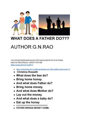 WHAT DOES A FATHER DO???
