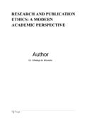 RESEARCH AND PUBLICATION ETHICS: A MODERN ACADEMIC PERSPECTIVE