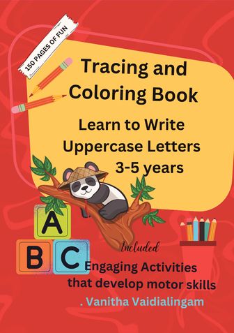 Tracing and Coloring Book: Learning to Write Uppercase Letters