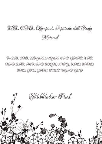 ISI, CMI, Olympiad, Aptitude Skill Study Material