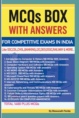 MCQs BOX with Answers – Computer Awareness for Competitive Exams in India: Covers Basics, OS,MS Office, Internet, Networking, and Cybersecurity