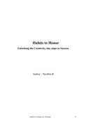 Habits to honour