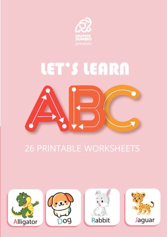 LETS LEARN ABC - 26 Alphabets Worksheets for Preschoolers