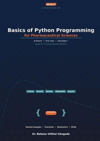 Basics of Python Programming for Pharmaceutical Sciences