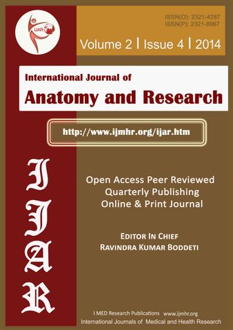 International Journal of Anatomy and Research Volume 2 Issue 4 2014, (Color)