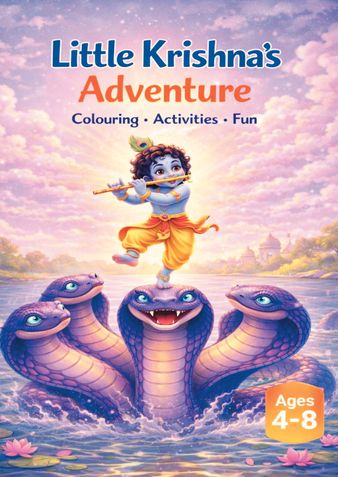 Little Krishna's Adventure Colouring Book : Fun & Simple Activities for Kids of ages 4-8