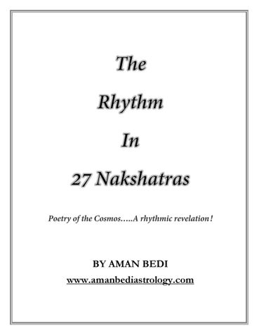 The Rhythm in 27 Nakshatras- Poetry of the Cosmos.. A rhythmic revelation