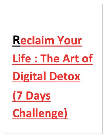 Reclaim Your Life