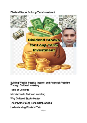 Dividend Stocks For Long Term Investment