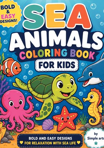 Sea Animals Coloring Book for Early Learners