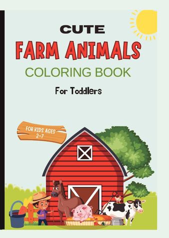 Farm Animals Coloring Book for kids