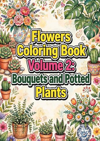 Kawaii Flowers: Bold and Easy Coloring Book - Volume 2