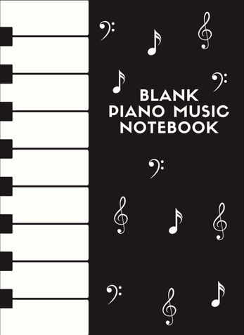 Blank Piano Music Notebook