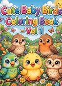 Cute Birds Coloring Book for Little Kids - Volume 1