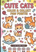 coloring book of cute cats for children aged 3 to 6 years with paw points by mom