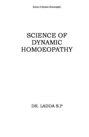 Science Of Dynamic Homoeopathy
