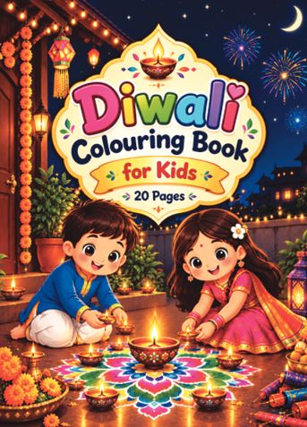 Diwali colouring book for kids