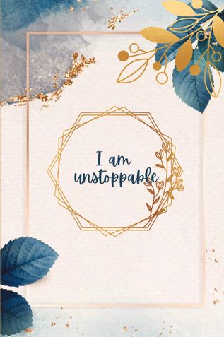 AR Gallery- 'I am unstoppable' Affirmation journal notebook