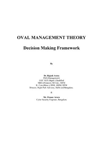 OVAL MANAGEMENT THEORY Decision Making Framework