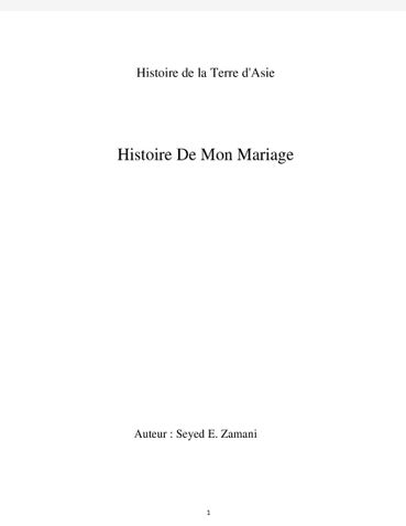 Histoire De Mon Mariage
