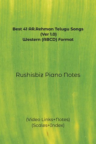 Best 41 AR.Rehman Telugu Songs (Ver 1.0) - Western (ABCD) Format