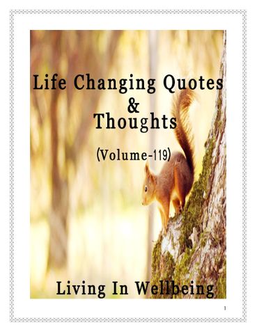 Life Changing Quotes & Thoughts (Volume 119)