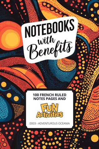 Notebooks with Benefits : 100 French Ruled Notes Pages and Fun Activities