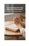 Can Christians Eat Food Offered to Hindu Gods? A Biblical Guide to Prasadam and Idolatry