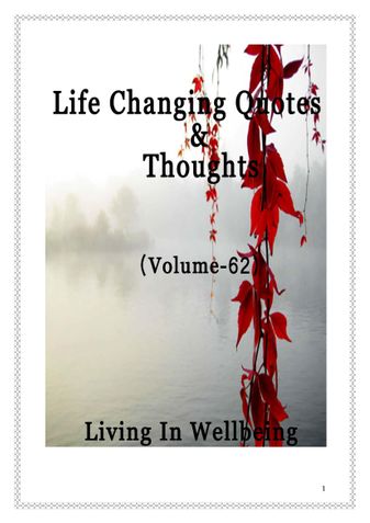 Life Changing Quotes & Thoughts (Volume 62)