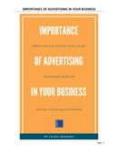 IMPORTANCE OF ADVERTISING IN YOUR BUSINESS