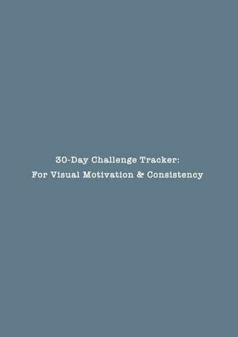 30-Day Challenge Tracker